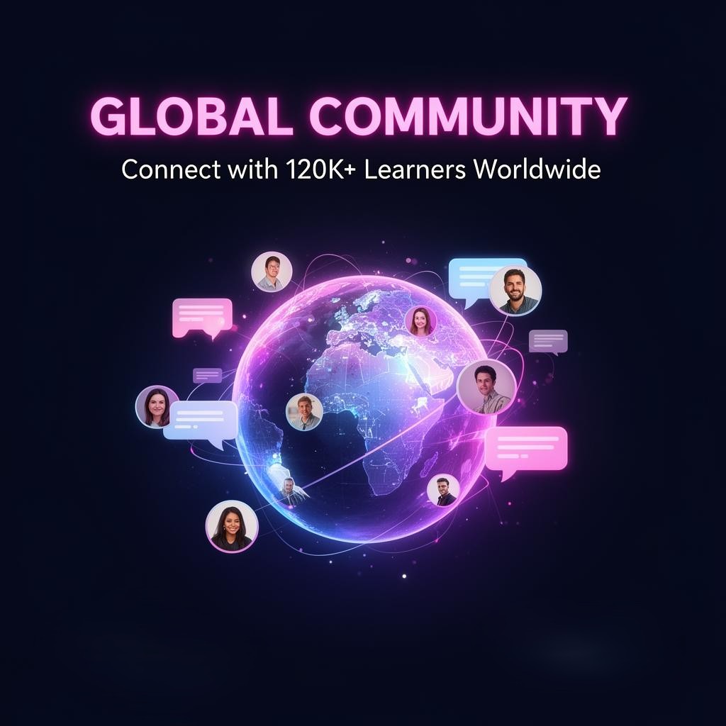 Global Community - Connect with 120K+ Learners Worldwide